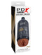 PDX Shower Therapy Soothing Scrub Stroker in Brown Skin Tone, discreet design resembling a shampoo bottle by Pipedream Products.