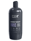 PDX Shower Therapy Deep Cream Frosted discrete shampoo bottle for men's pleasure by Pipedream Products