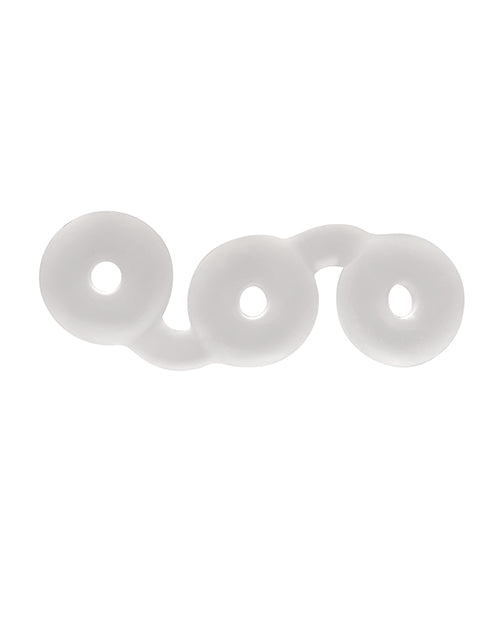 Perfect Fit Triple Donut Ring Clear - Versatile and Stretchy Cock Rings