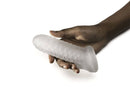 Hand holding Perfect Fit Fat Boy Checker Box Sheath 5.5 inches for enhanced pleasure and comfort.
