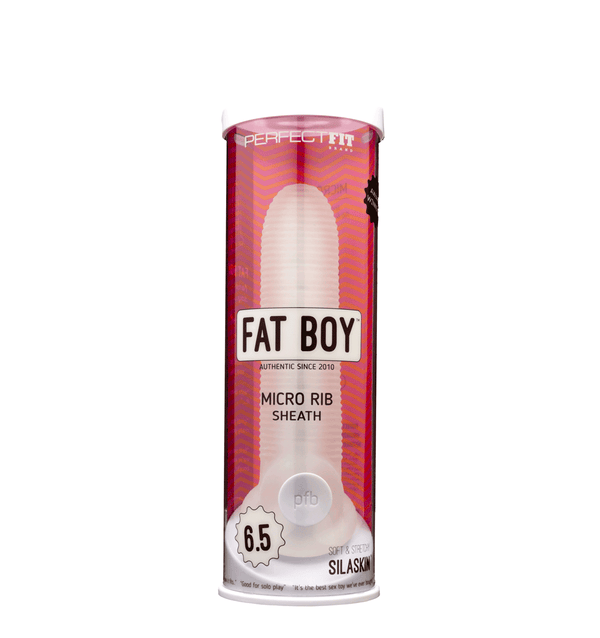 Perfect Fit Fat Boy Micro Rib Sheath 6.5 inches packaging featuring product details and logo.