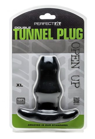 Perfect Fit Double Tunnel X Large Plug Black at $49.99