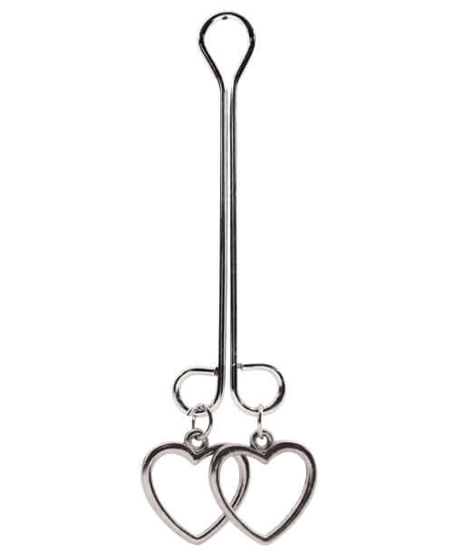 PHS INTERNATIONAL Bijoux De Cli Double Loop with Heart Charms Clitoral Clamp at $12.99