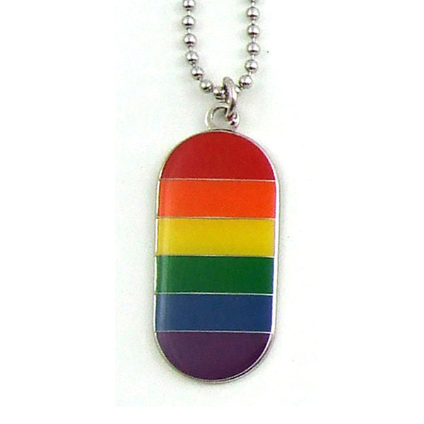 PHS INTERNATIONAL Gaysentials Rainbow I.D. Tag Necklace at $6.99