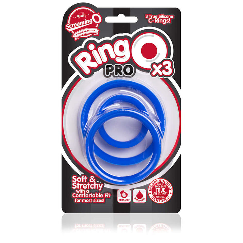 Screaming O Screaming O RingO Pro X3 3 True Silicone Cock Rings at $7.99