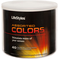Paradise Products Lifestyles Assorted Colors Latex Condoms 40 Pieces at $23.99