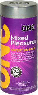 Paradise Products One Mixed Pleasures 24 Pack Latex Condoms at $19.99