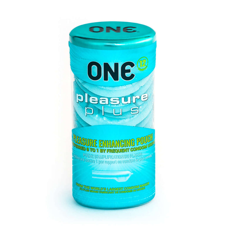 One Pleasure Plus 12 Pack Latex Condoms