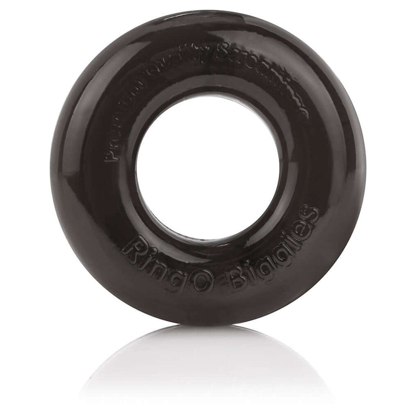 Black RingO Biggies Colossal Cock Ring made of SEBS Silicone for enhanced pleasure and a firmer fit