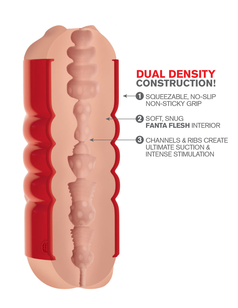 Pipedream Products PDX Extreme Tight Grip Mouth and Ass Masturbator Beige at $39.99