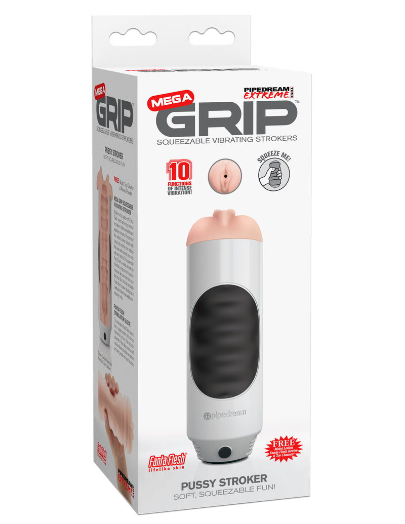 Pipedream Products Pipedream Extreme Toyz Mega Grip Vibrating Stroker Pussy at $79.99