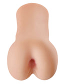 PDX F*ck Me Silly To Go Tight Ass F*ckhole Mega Stroker by Pipedreams - lifelike Fanta Flesh material, compact size, and textured tunnel for pleasure.