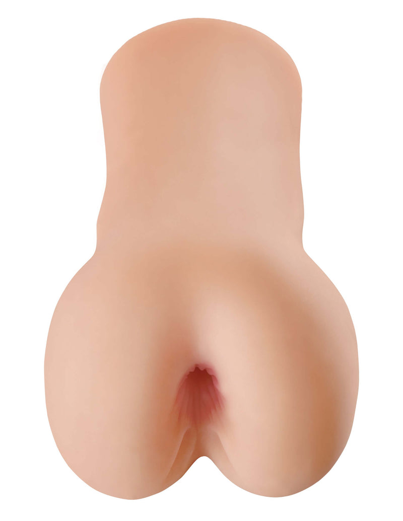 PDX F*ck Me Silly To Go Tight Ass F*ckhole Mega Stroker by Pipedreams - lifelike Fanta Flesh material, compact size, and textured tunnel for pleasure.