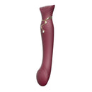 ZALO ZALO Queen Set G-spot PulseWave 17-function App-controlled Rechargeable Silicone Vibrator with Suction Sleeve Wine Red at $129.99