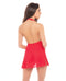 DOLLED UP HALTER 2PC CHEMISE RED S/M-1
