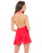 DOLLED UP HALTER 2PC CHEMISE RED S/M-2