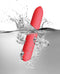 Sugarboo Coral Crush Bullet Vibrator splashing in water, showcasing its beautiful design and sensory touch features.