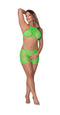 Magic Silk Lingerie Seamless Crotchless Romper Lime Green O/S from Magic Silk Lingerie at $17.99