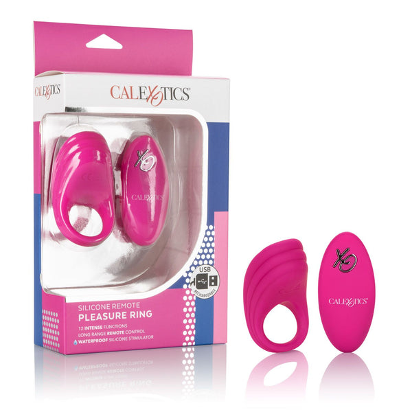 California Exotic Novelties Silicone Remote Rechargeable Pleasure Ring Pink at $42.99