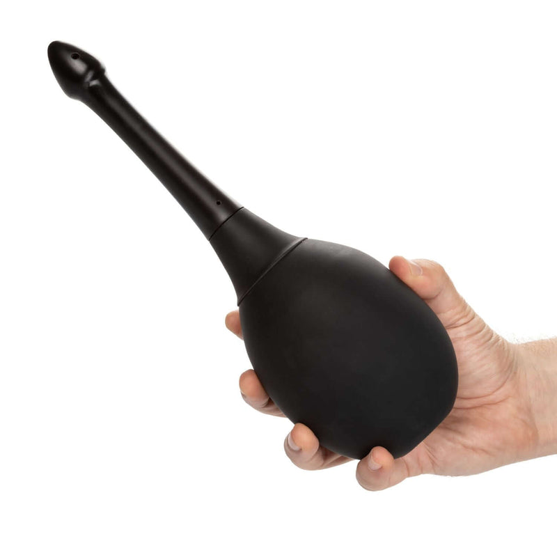 One Way Valve Douche from Cal Exotics with EZ squeeze bulb and slim applicator, designed for clean and safe anal play