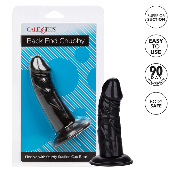 California Exotic Novelties Back End Chubby Black Realistic Dong at $17.99