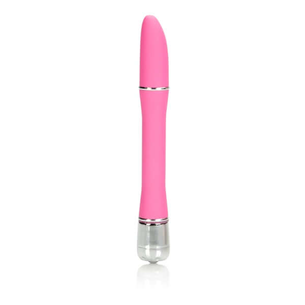 Lulu Satin Touch Pink Vibrator, slender and discreet design, waterproof, 2 vibration speeds, phthalate-free material.