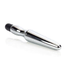 Waterproof vibrating anal probe in silver, featuring a sleek design and ergonomic handle for enhanced pleasure.