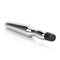 Waterproof vibrating anal probe in sleek silver design, featuring ergonomic handle and tapered tip for easy penetration.