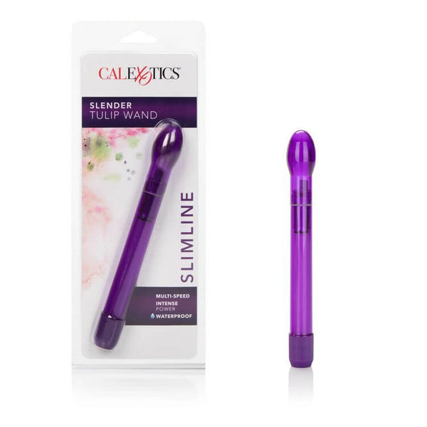 California Exotic Novelties Slender Tulip Wand Purple Vibrator at $10.99