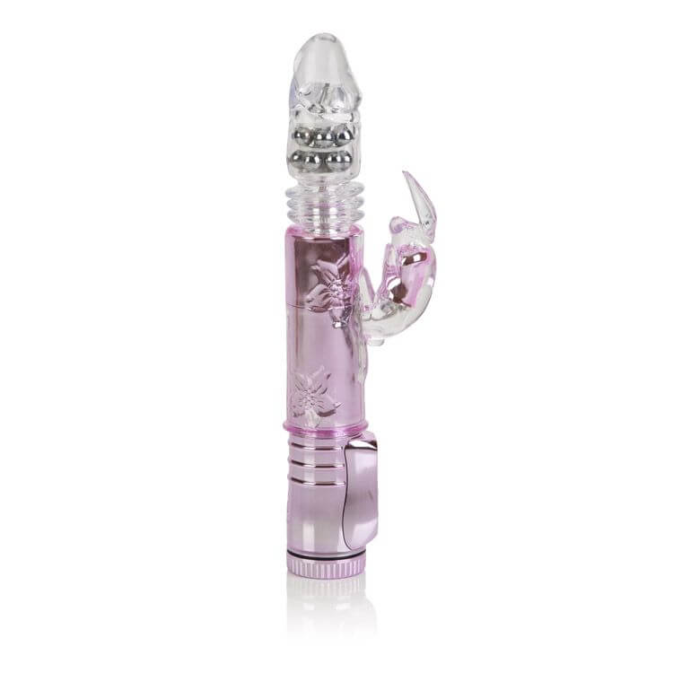 California Exotic Novelties Thrusting Orgasm Jack Rabbit Vibrator Pink at $61.99