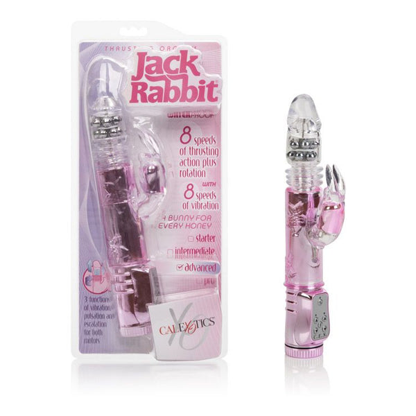 California Exotic Novelties Thrusting Orgasm Jack Rabbit Vibrator Pink at $61.99