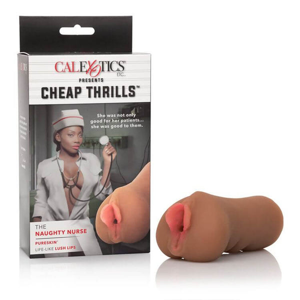 California Exotic Novelties Cheap Thrills The Naughty Nurse Brown Pussy Stroker at $9.99