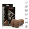 Cal Exotics Stroke It Ass Brown Masturbator package and product, featuring lifelike texture and ergonomic design for ultimate pleasure.