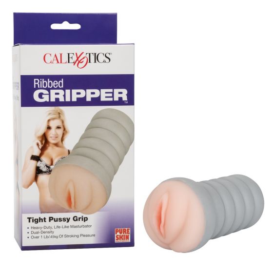 California Exotic Novelties Ribbed Gripper Tight Pussy Ivory Beige Stroker from California Exotic Novelties at $24.99
