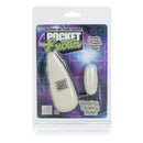Glow in the dark Pocket Exotics vibrating bullet in packaging - versatile, powerful, pocket-sized stimulator.