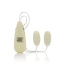 Glow In The Dark Pocket Exotics Vibrating Double Bullets by California Exotic Novelties on a white background