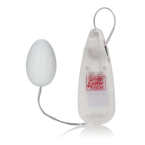 Pocket Exotics Ivory Multi-Speed Vibrating Egg with Power Controller by California Exotic Novelties