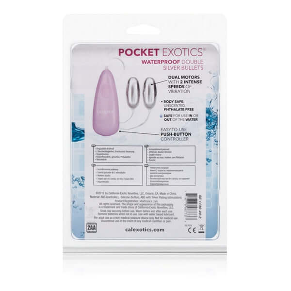 POCKET EXOTICS DOUBLE SILVER BULLET WATER PROOOF-3