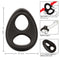 California Exotic Novelties Ultra Soft Dual Ring Black from California Exotic Novelties at $9.99