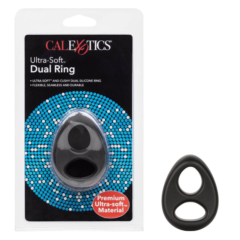 California Exotic Novelties Ultra Soft Dual Ring Black from California Exotic Novelties at $9.99