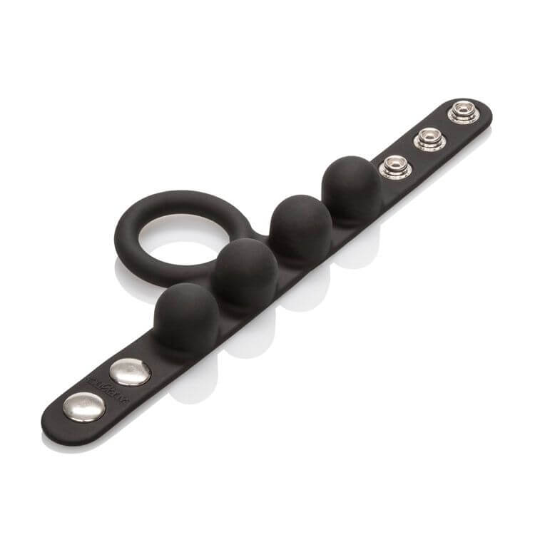 California Exotic Novelties Medium Weighted C-Ring Ball Stretcher Black at $10.99