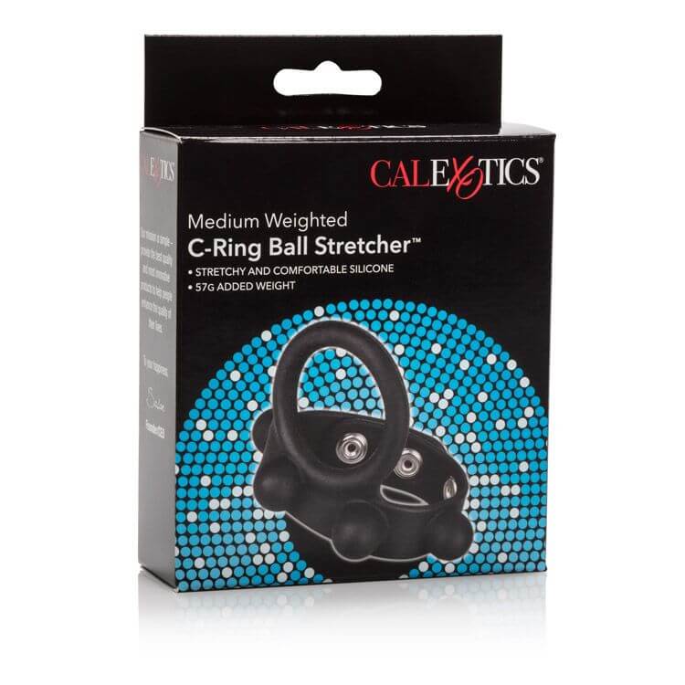 California Exotic Novelties Medium Weighted C-Ring Ball Stretcher Black at $10.99