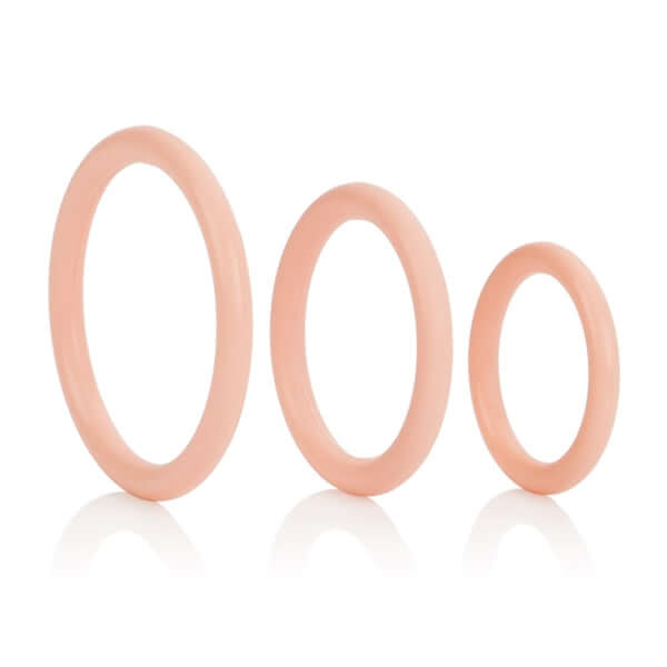 Tri-Rings Natural Set - 3-piece cock ring set in three sizes for enhanced pleasure and prolonged experience