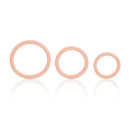 Tri-Rings Natural Set - 3-Piece Cock Ring Set in three sizes for enhanced pleasure and comfort.