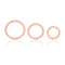 Tri-Rings Natural Set - 3-Piece Cock Ring Set in three sizes for enhanced pleasure and comfort.