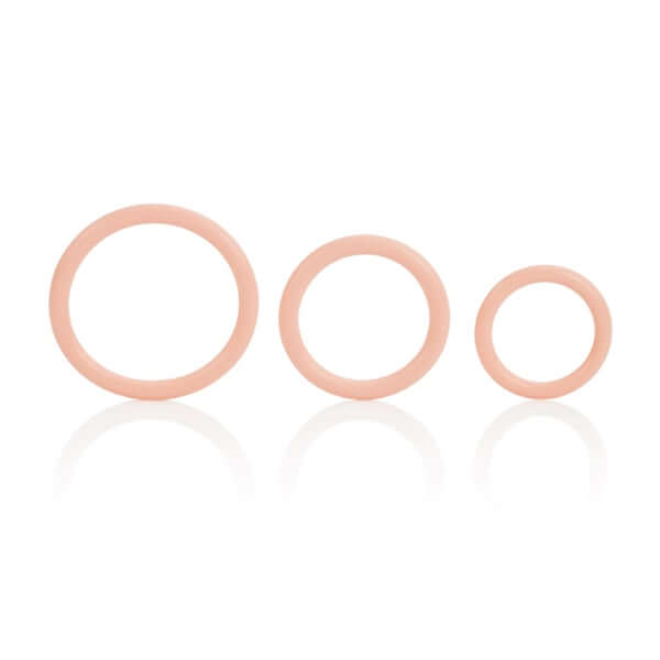 California Exotic Novelties Tri-Rings Natural Set 3 pc Cock Rings at $5.99