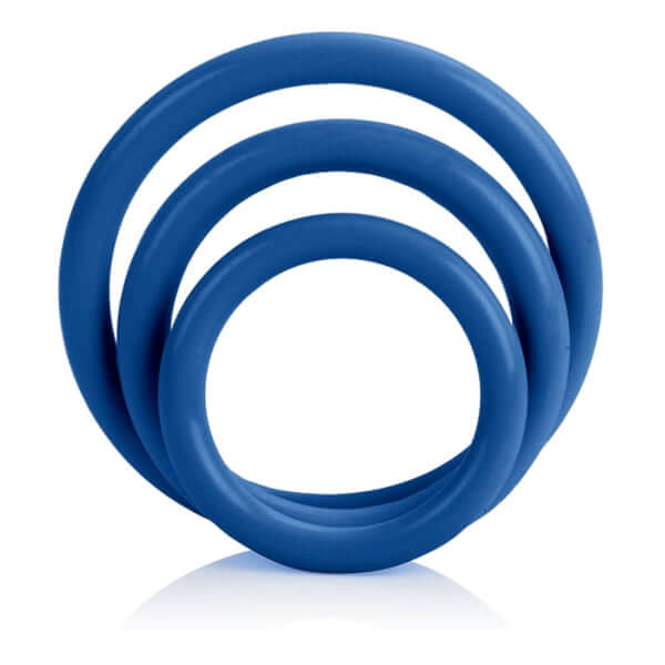 California Exotic Novelties Tri-Rings Blue Set at $5.99