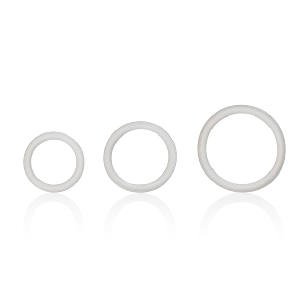 California Exotic Novelties Silicone Support Rings Clear 3 piece set at $4.99