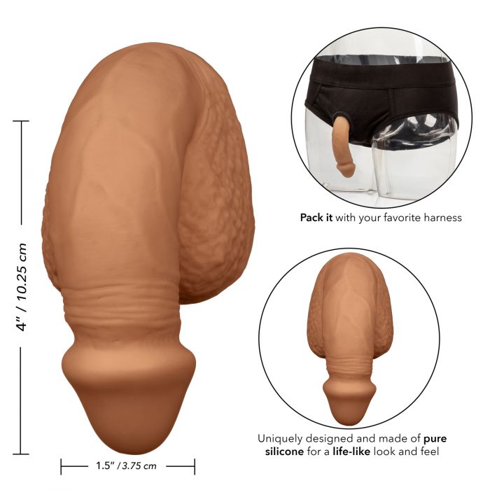 California Exotic Novelties PACKER GEAR 4IN SILICONE PENIS TAN at $20.99