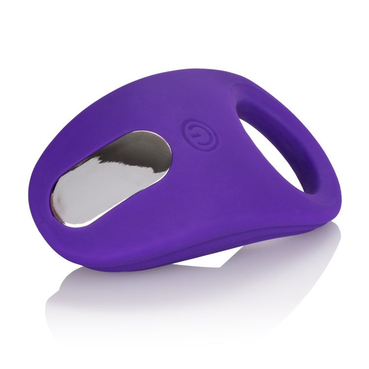 California Exotic Novelties Passion Enhancer Silicone Rechargeable Vibrating Ring Purple at $31.99